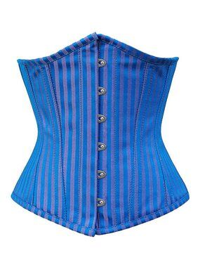 Authentic Blue Striped Underbust Corset - Women’s Shapewear